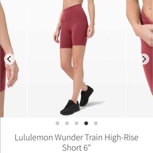 Lululemon Wunder Train HR Shorts 6”